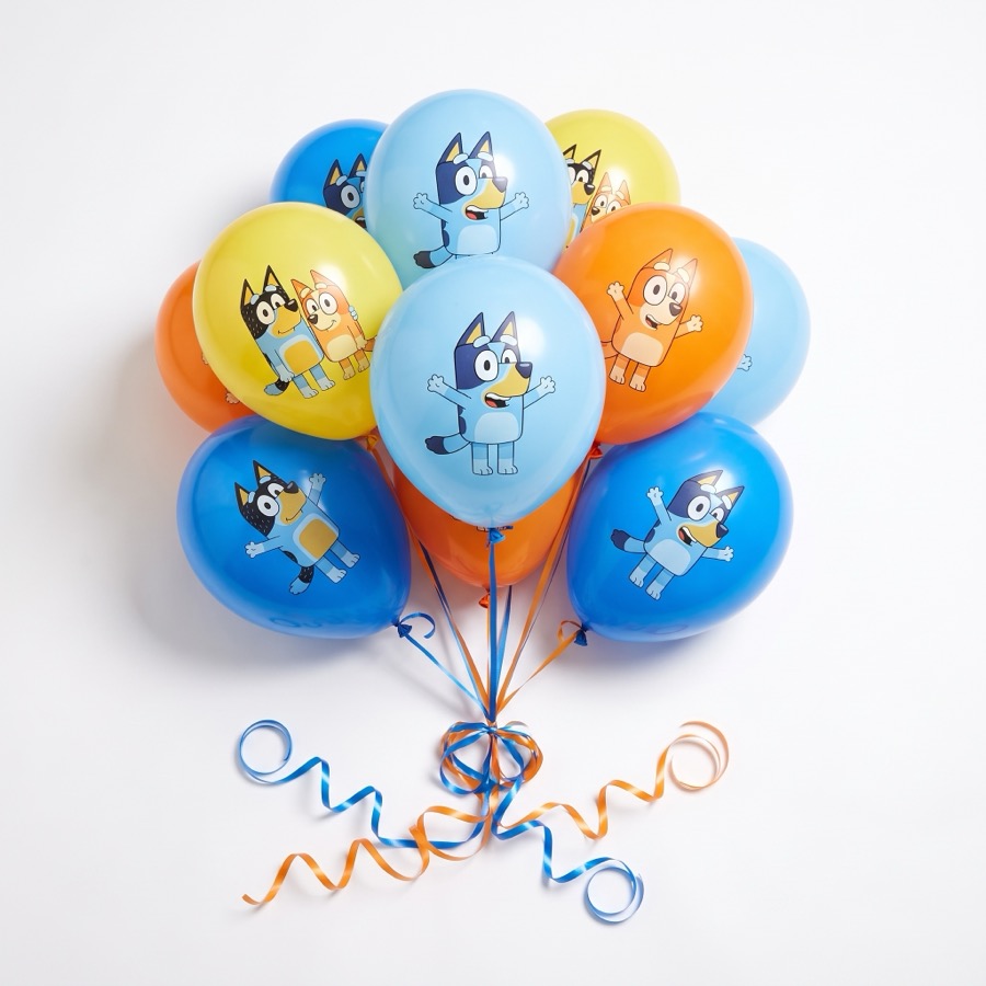 Bluey balloon bunch, in stock in store