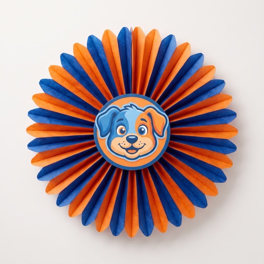 Bluey honeycomb medallion decoration, in stock in store