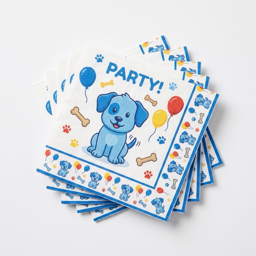 Bluey themed party napkins, in stock in store