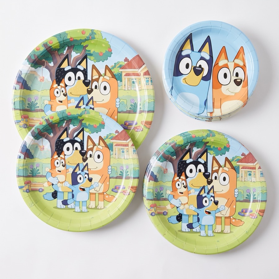 Bluey themed party plates, in stock in store