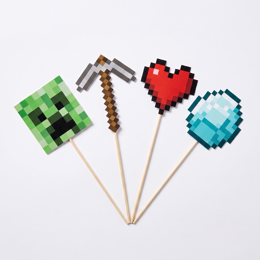 Minecraft photo booth props, in stock in store