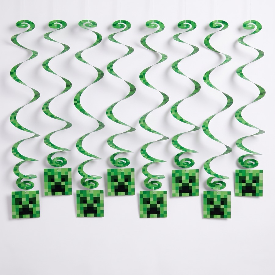Minecraft hanging swirl decorations, in stock in store