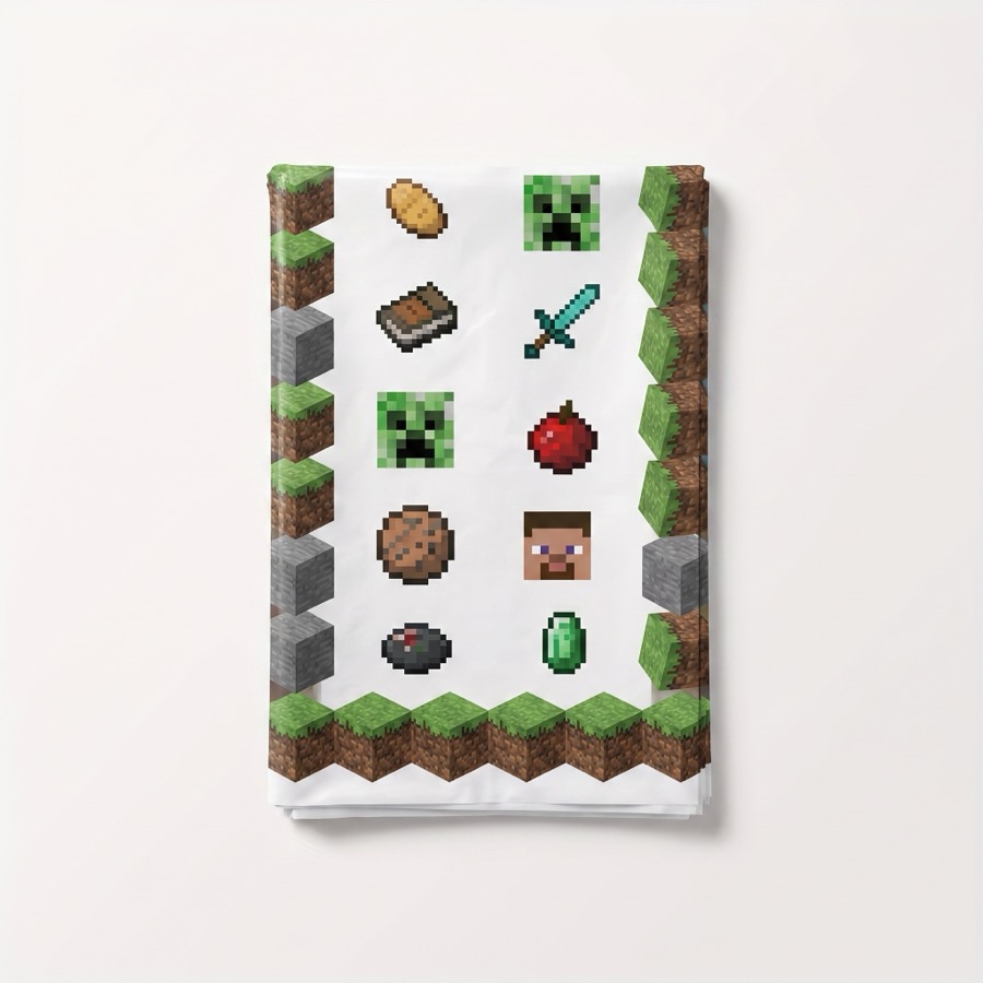 Minecraft themed table cover, in stock in store