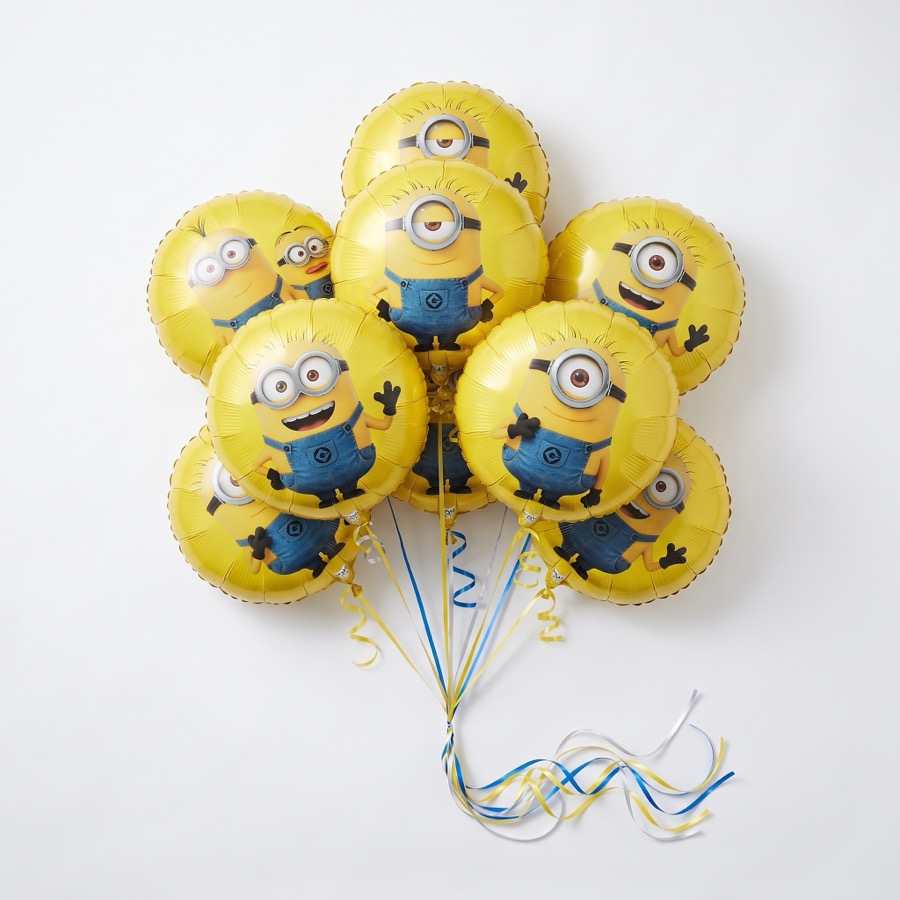 Minions balloon bunch, in stock in store
