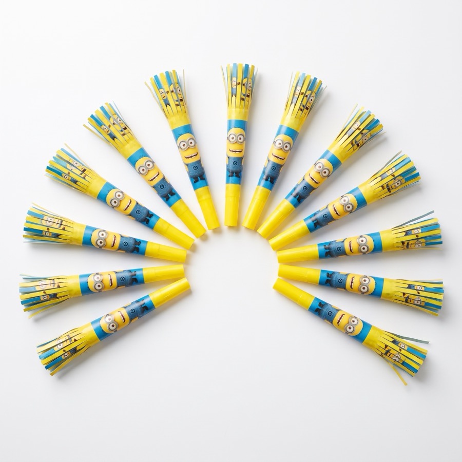 Minions party blowouts and noisemakers, in stock in store