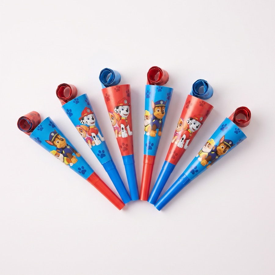 Paw Patrol party blowouts and noisemakers, in stock in store