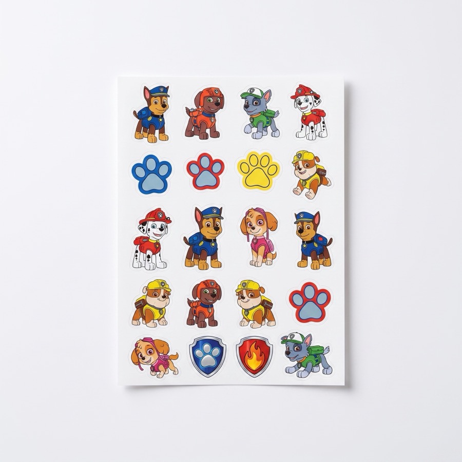 Paw Patrol sticker sheet, in stock in store