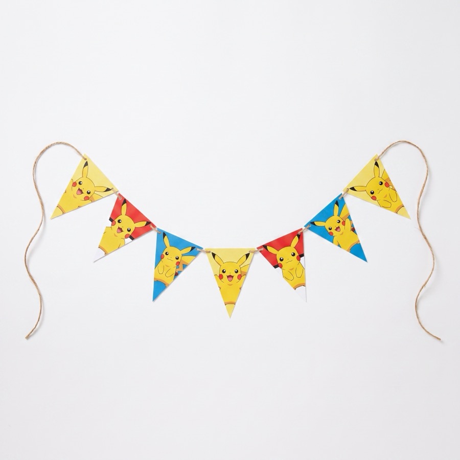Pokémon birthday banner and garland, in stock in store