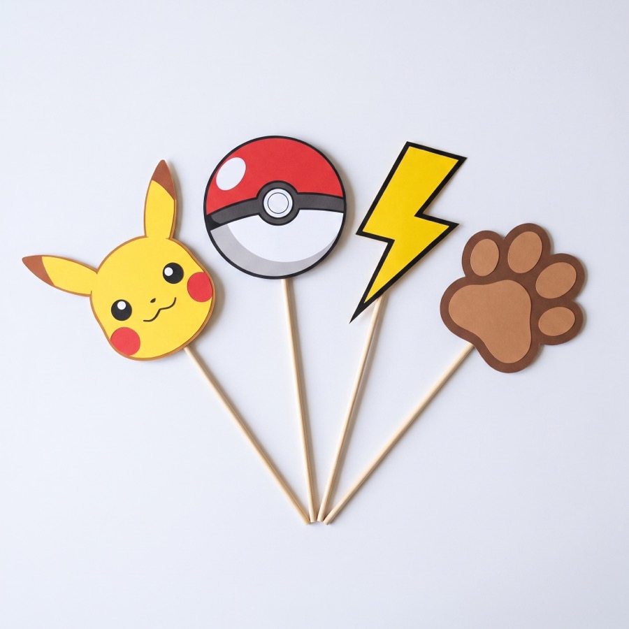 Pokémon photo booth props, in stock in store