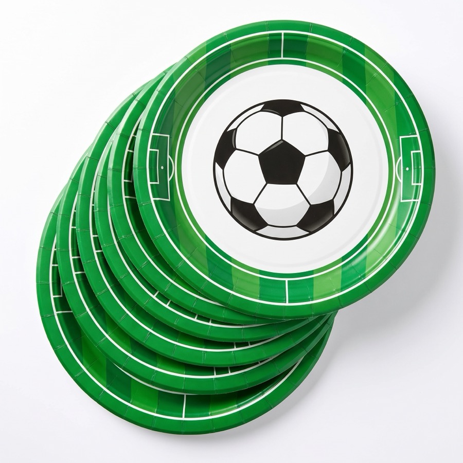 Soccer themed party plates, in stock in store