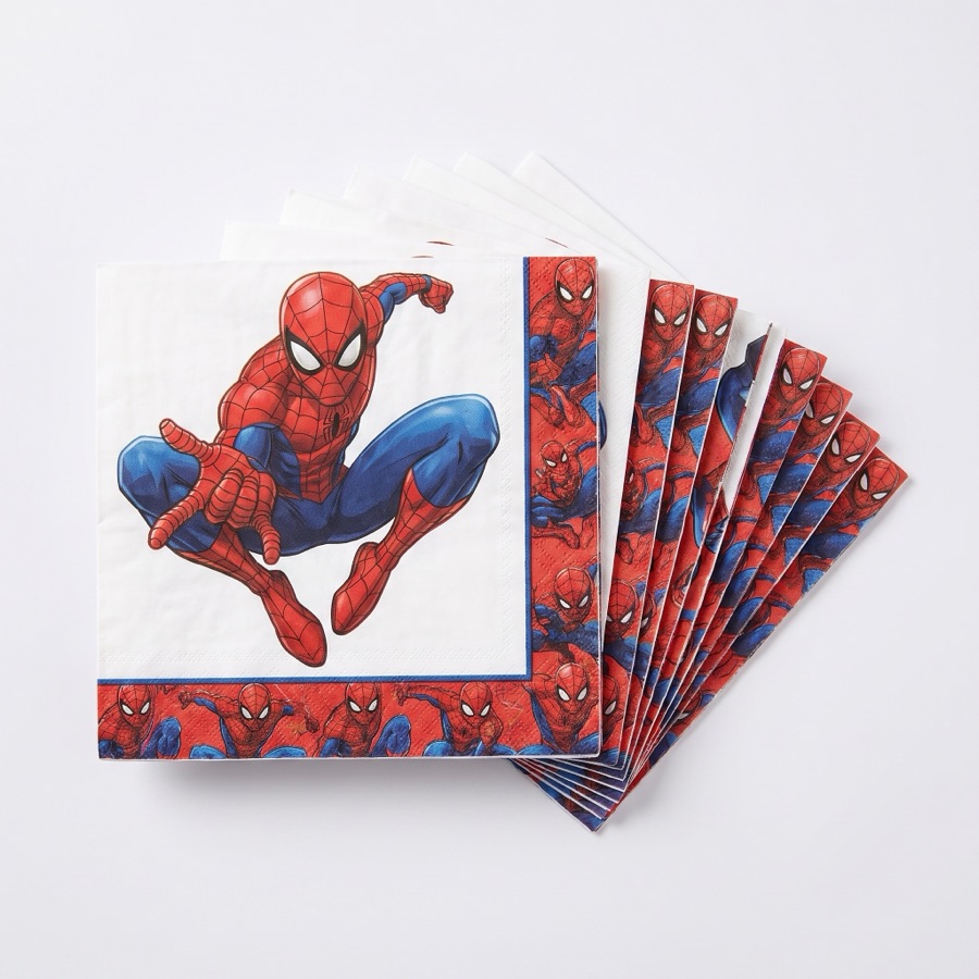 Spider-Man themed party napkins, in stock in store