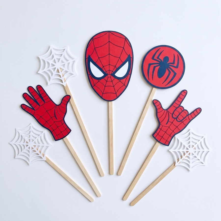 Spider-Man photo booth props, in stock in store