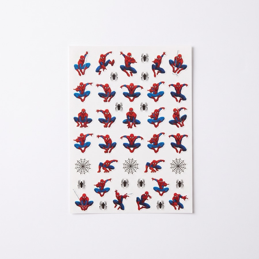 Spider-Man sticker sheet, in stock in store