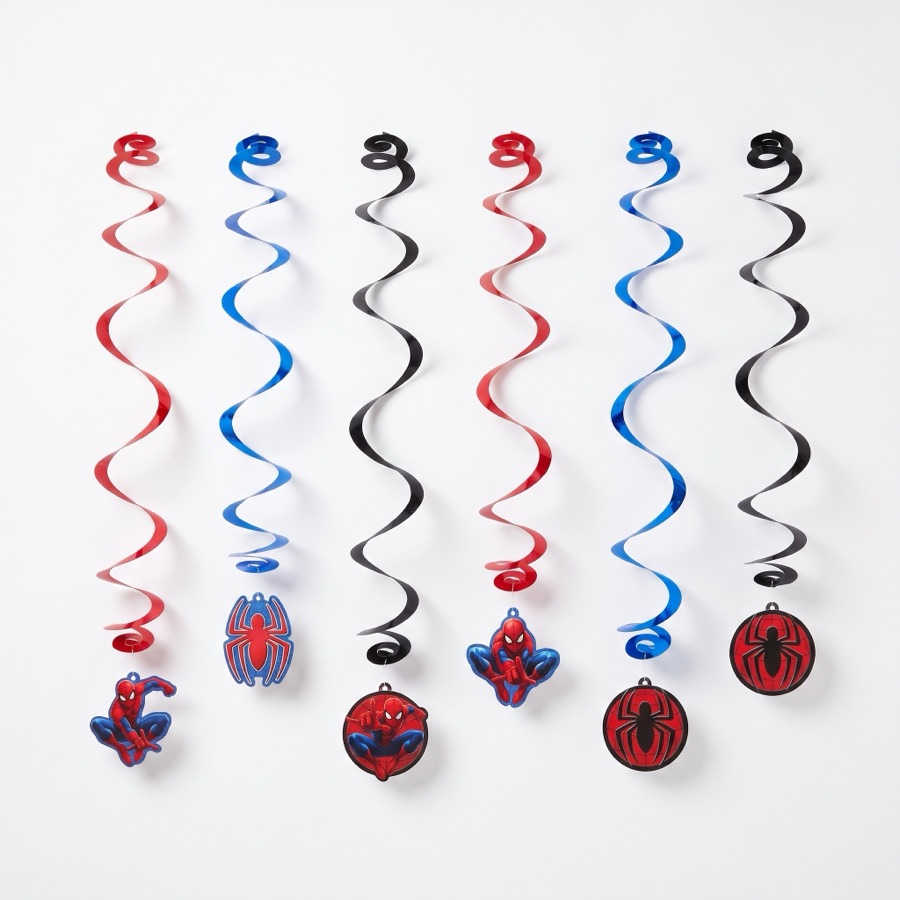 Spider-Man hanging swirl decorations, in stock in store
